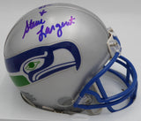 Jim Zorn -To- Steve Largent Autographed Seattle Seahawks Mini Helmet MCS Holo #87254