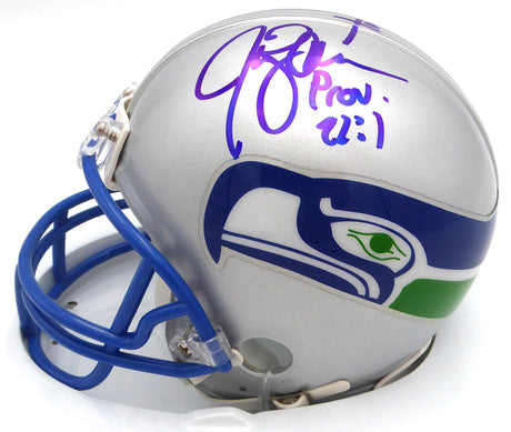 Jim Zorn -To- Steve Largent Autographed Seattle Seahawks Mini Helmet MCS Holo #87254