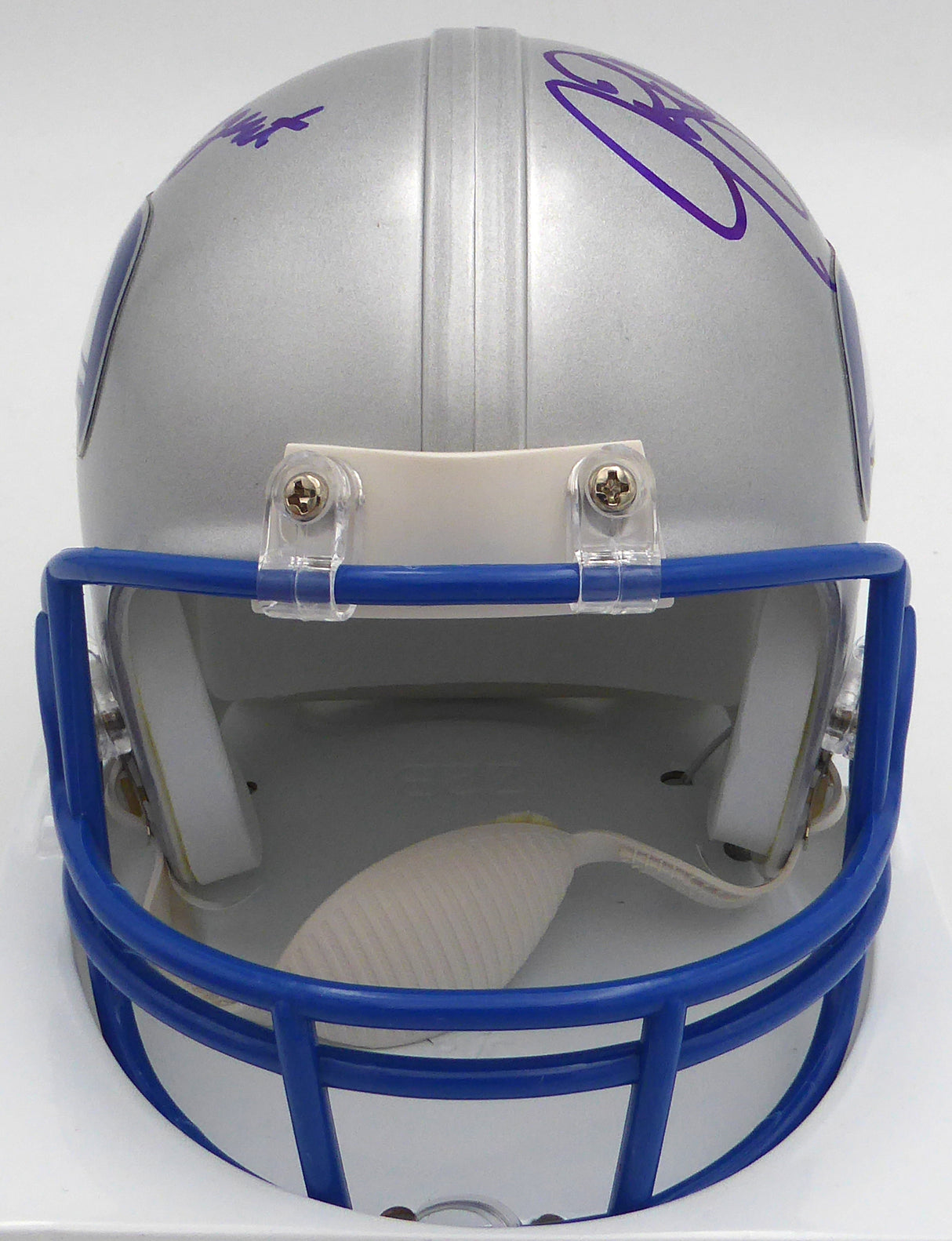 Jim Zorn -To- Steve Largent Autographed Seattle Seahawks Mini Helmet MCS Holo #87254