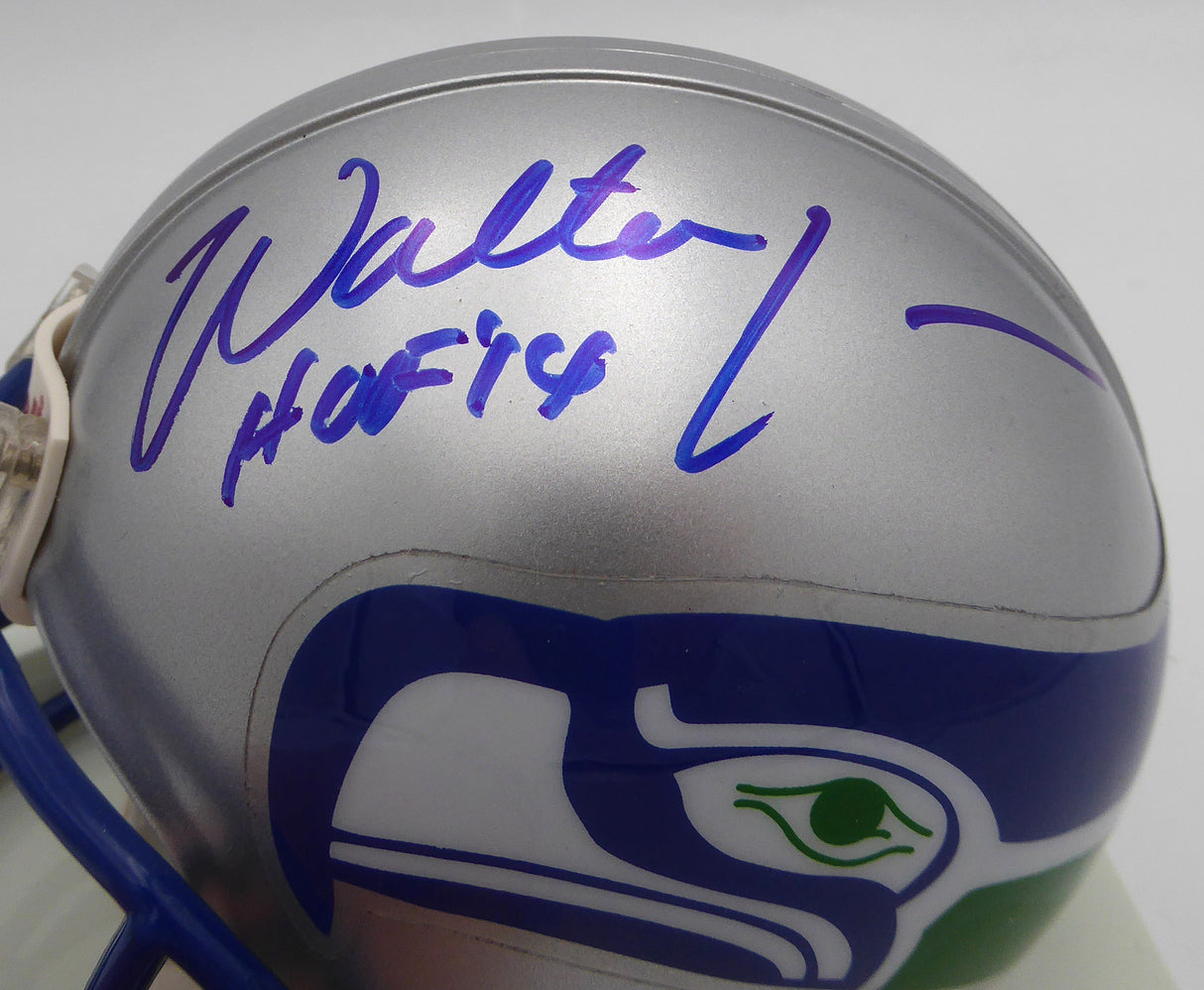Walter Jones Autographed Seattle Seahawks Mini Helmet "HOF 14" MCS Holo #64004