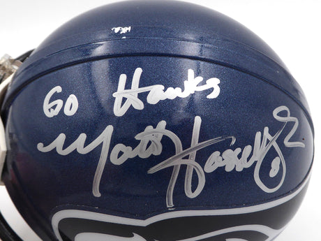 Matt Hasselbeck Autographed Seattle Seahawks Mini Helmet "Go Hawks" MCS Holo #88484