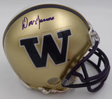 Don James Autographed UW Huskies Mini Helmet MCS Holo #68049