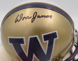 Don James Autographed UW Huskies Mini Helmet MCS Holo #68048