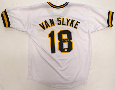 Pittsburgh Pirates Andy Van Slyke Autographed White Jersey JSA #W732926