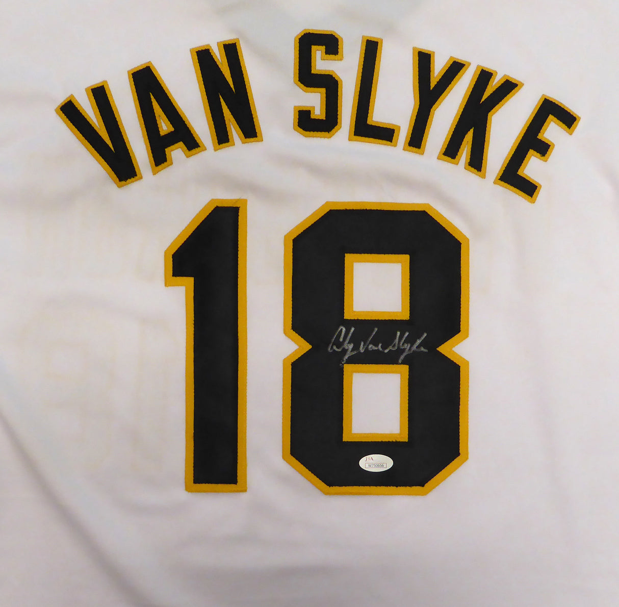 Pittsburgh Pirates Andy Van Slyke Autographed White Jersey JSA #W750656