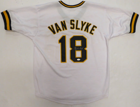 Pittsburgh Pirates Andy Van Slyke Autographed White Jersey JSA #W750656