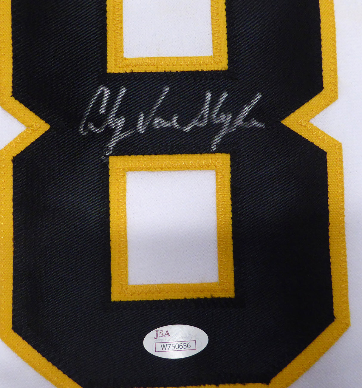 Pittsburgh Pirates Andy Van Slyke Autographed White Jersey JSA #W750656