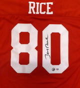 San Francisco 49ers Jerry Rice Autographed Red Jersey PSA/DNA #D99006