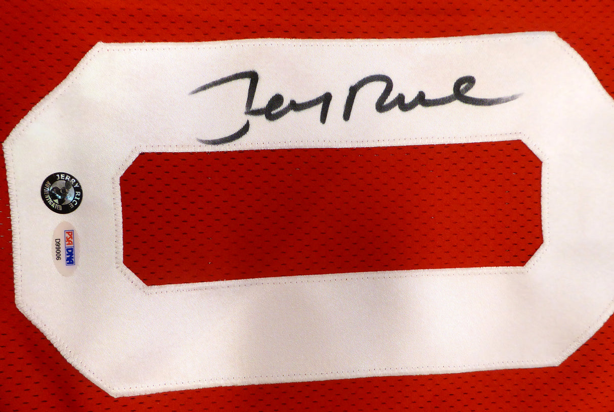 San Francisco 49ers Jerry Rice Autographed Red Jersey PSA/DNA #D99006