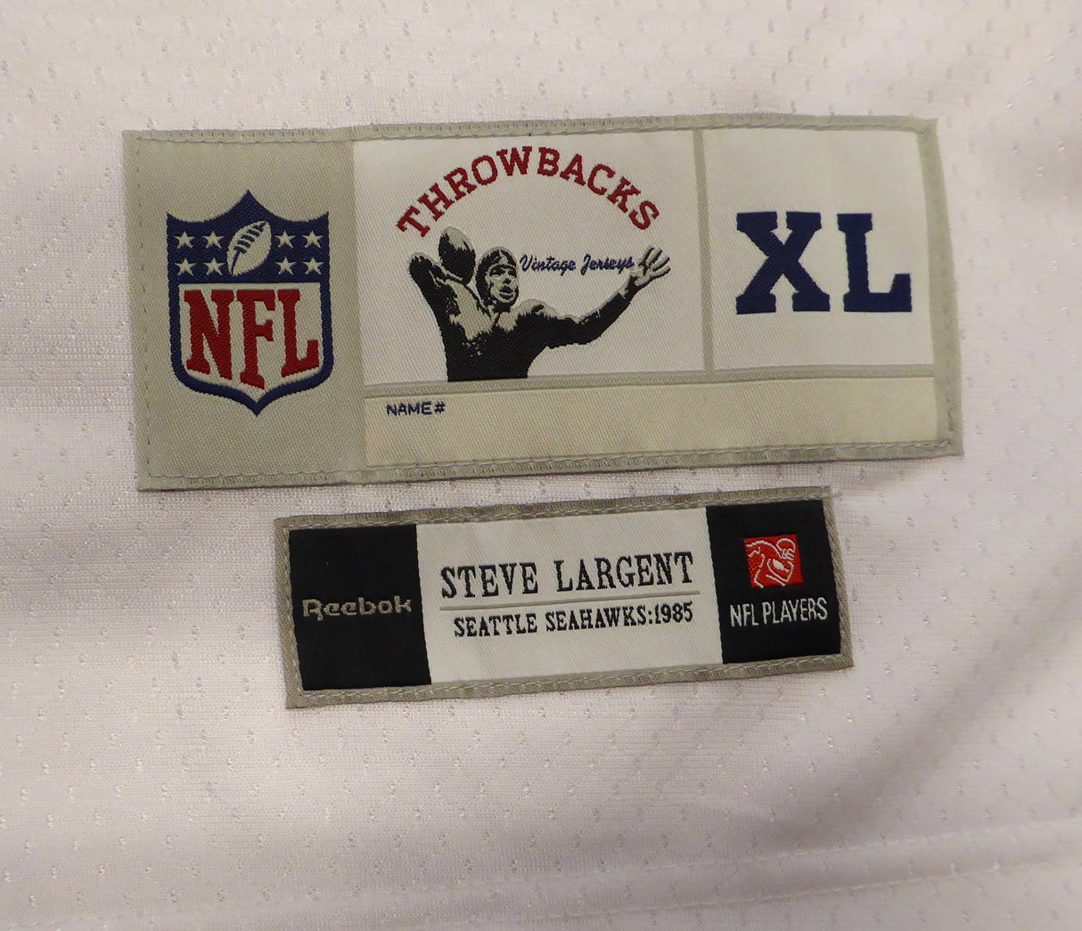 Seattle Seahawks Steve Largent Autographed White Reebok Jersey MCS Holo #88495