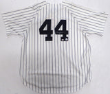New York Yankees Reggie Jackson Autographed White Majestic Jersey MLB Holo #MT00557499