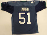 Seattle Seahawks Lofa Tatupu Autographed Blue Reebok Jersey MCS Holo #88482