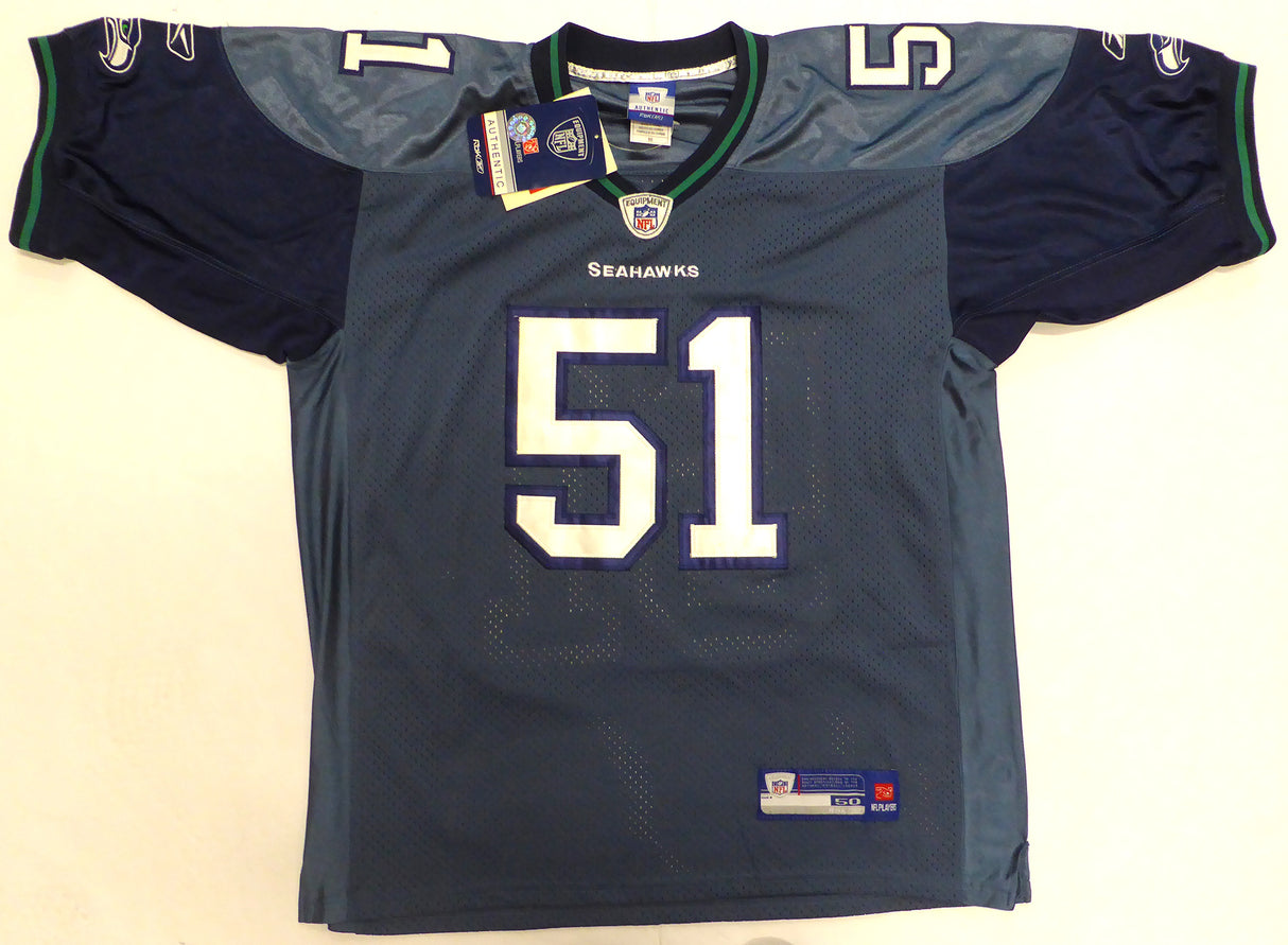 Seattle Seahawks Lofa Tatupu Autographed Blue Reebok Jersey MCS Holo #88482