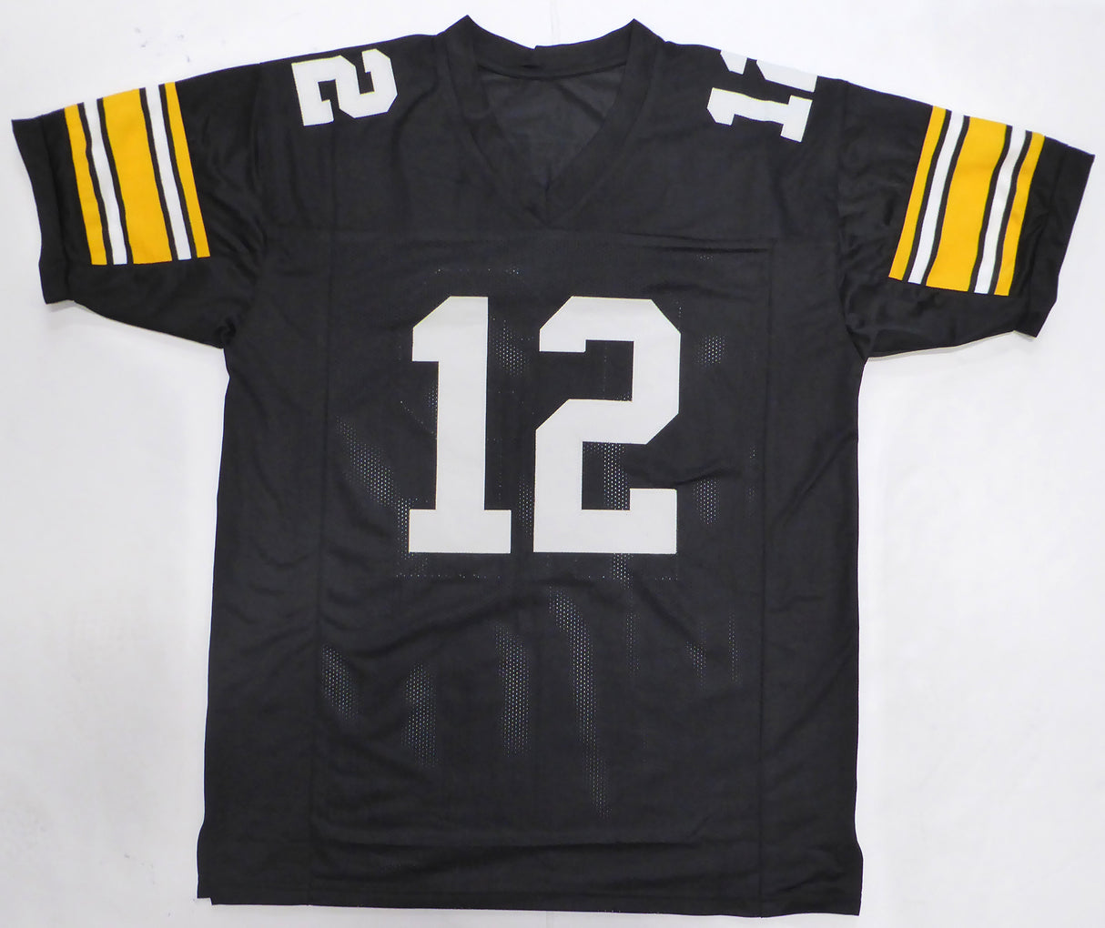 Pittsburgh Steelers Terry Bradshaw Autographed Black Jersey Beckett BAS QR #BR49779