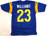 Los Angeles Rams Kyren Williams Autographed Blue Jersey Beckett BAS QR #BQ25107