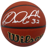 Karl Malone & John Stockton Autographed Wilson Basketball Utah Jazz (Smudged) Beckett BAS QR #1W271714