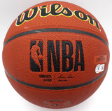 Karl Malone & John Stockton Autographed Wilson Basketball Utah Jazz (Smudged) Beckett BAS QR #1W271731
