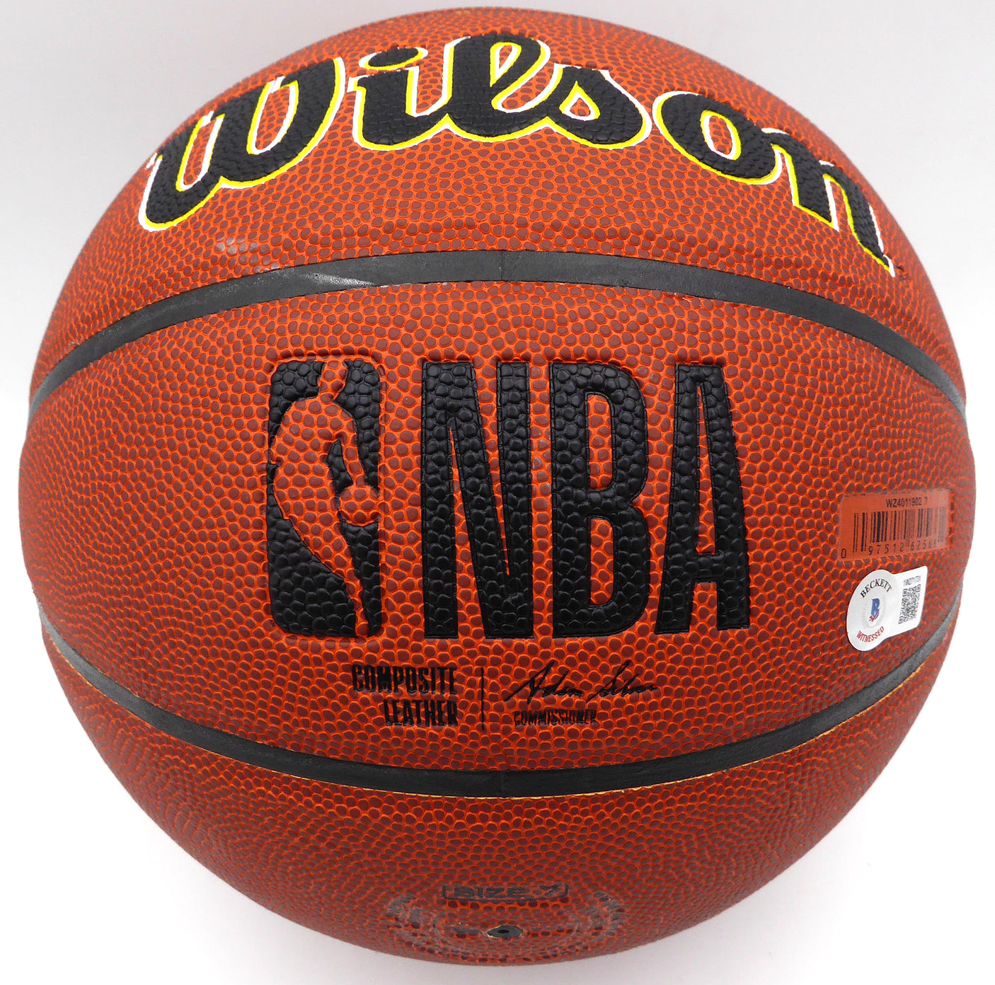 Karl Malone & John Stockton Autographed Wilson Basketball Utah Jazz (Smudged) Beckett BAS QR #1W271731