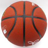 Karl Malone & John Stockton Autographed Wilson Basketball Utah Jazz (Smudged) Beckett BAS QR #1W271731