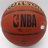 Karl Malone & John Stockton Autographed Wilson Basketball Utah Jazz (Smudged) Beckett BAS QR #1W271664