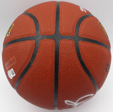 Karl Malone & John Stockton Autographed Wilson Basketball Utah Jazz (Smudged) Beckett BAS QR #1W271664