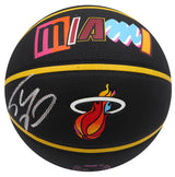Shaquille Shaq O'Neal Autographed 75th Anniversary City Edition Basketball Miami Heat (Smudged) Beckett BAS Witness QR #W169278