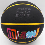 Shaquille Shaq O'Neal Autographed 75th Anniversary City Edition Basketball Miami Heat (Smudged) Beckett BAS Witness QR #W169278