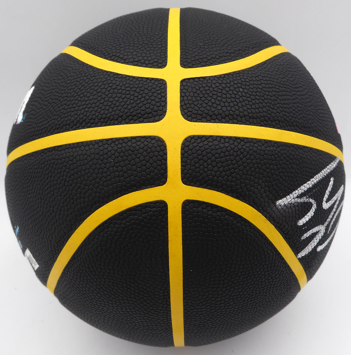 Shaquille Shaq O'Neal Autographed 75th Anniversary City Edition Basketball Miami Heat (Smudged) Beckett BAS Witness QR #W169278
