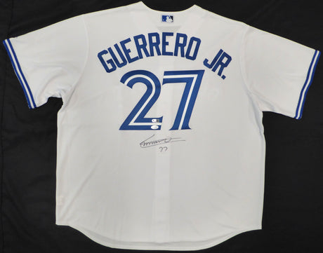 Toronto Blue Jays Vladimir Guerrero Jr. Autographed White Majestic Size XXL Jersey JSA #PP61776