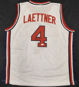 Team USA Christian Laettner Autographed White Jersey JSA #WIT755634