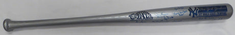 1977 New York Yankees Autographed Silver Cooperstown Bat WS Champs 23 Signatures Including Reggie Jackson Beckett BAS #AC56696