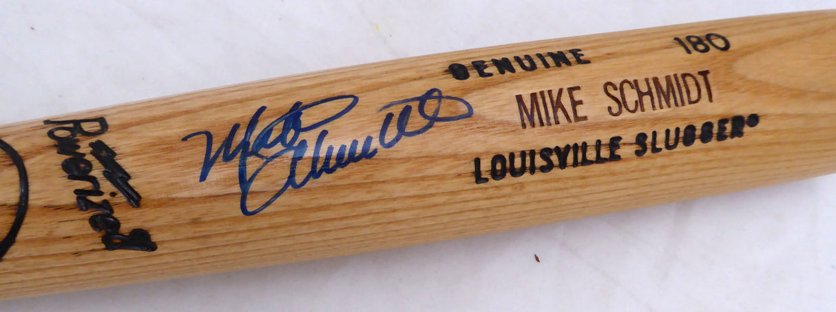 Mike Schmidt Autographed Louisville Slugger Bat Philadelphia Phillies Beckett BAS QR #BH26902