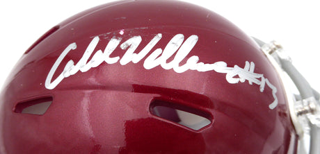 Caleb Williams Autographed USC Trojans Speed Mini Helmet (Smudged) Fanatics Holo #GD53524558