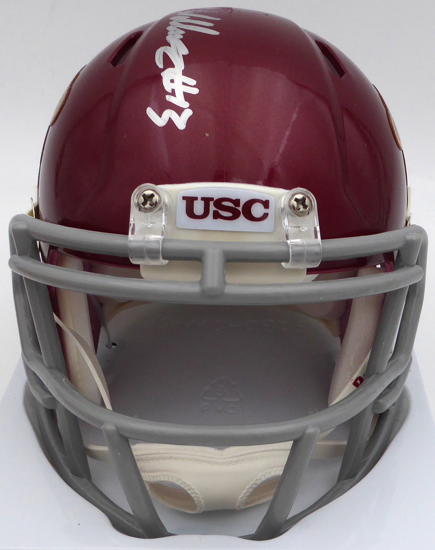 Caleb Williams Autographed USC Trojans Speed Mini Helmet (Smudged) Fanatics Holo #GD53524563