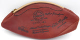 1968/69 Chicago Bears Autographed NFL Leather Wilson Shaving Kit Travel Bag With 7 Signatures Including George Halas & Dick Butkus Beckett BAS #AD43571