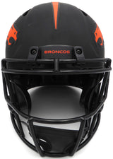 Russell Wilson Autographed Black Eclipse Full Size Authentic Helmet Denver Broncos Fanatics Holo #DQ16478306