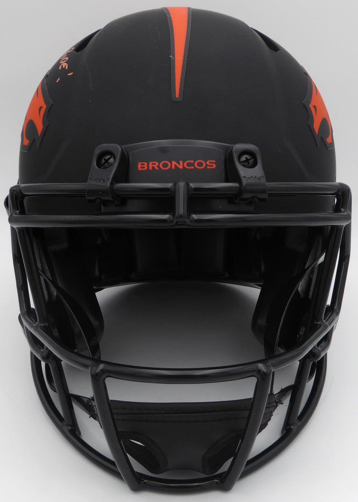 Russell Wilson Autographed Black Eclipse Full Size Authentic Helmet Denver Broncos "Let's Ride" Fanatics Holo #DQ16478409