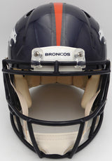 Russell Wilson Autographed Blue Full Size Authentic Helmet Denver Broncos Fanatics Holo #DQ16478474