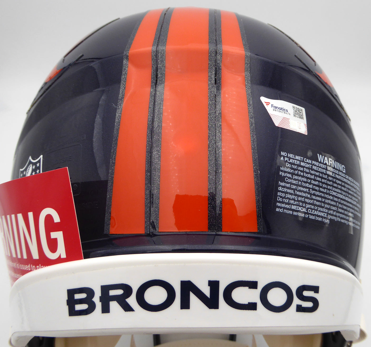Russell Wilson Autographed Blue Full Size Authentic Helmet Denver Broncos Fanatics Holo #DQ16478474