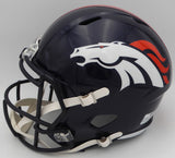 Russell Wilson Autographed Blue Full Size Replica Helmet Denver Broncos Fanatics Holo #DQ16478459