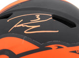 Russell Wilson Autographed Black Eclipse Full Size Authentic Helmet Denver Broncos Fanatics Holo #DQ16478330