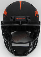 Russell Wilson Autographed Black Eclipse Full Size Authentic Helmet Denver Broncos Fanatics Holo #DQ16478330