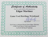Edgar Martinez Game Used Rawlings Wristband Seattle Mariners Signed Certificate SKU #232676