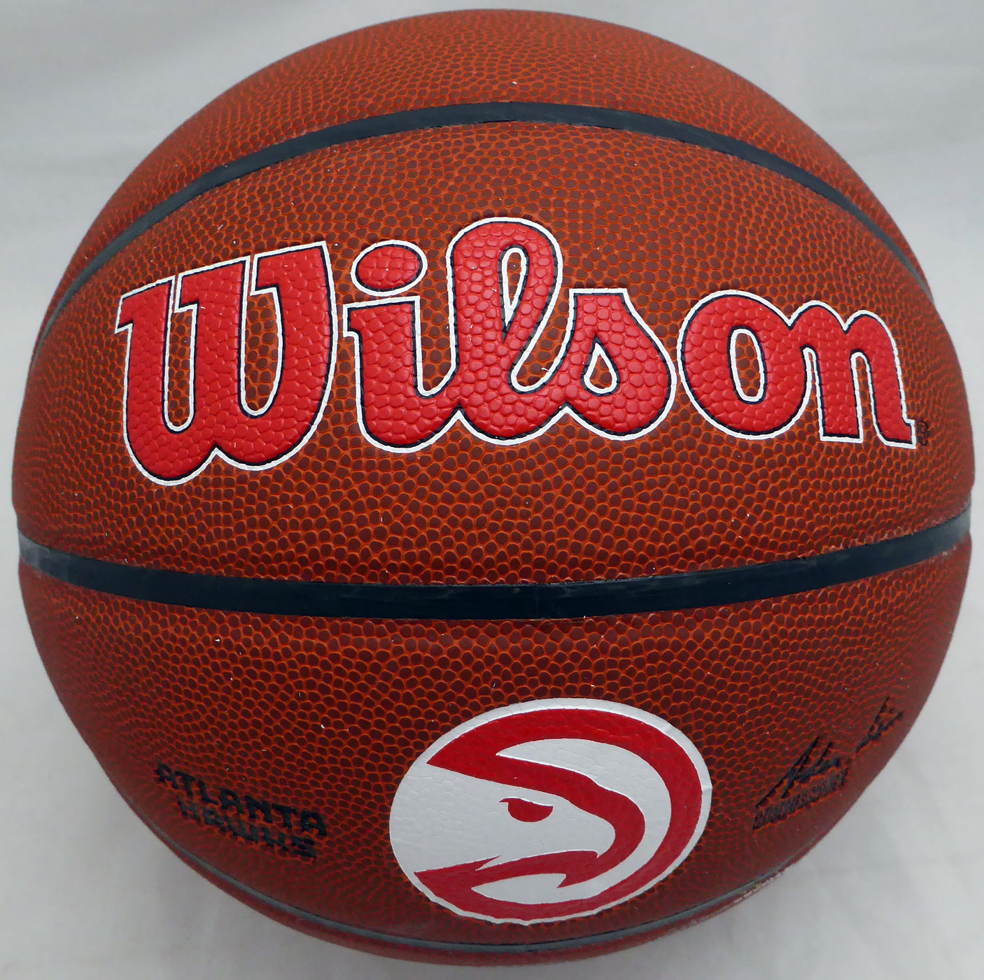 Dominique Wilkins Autographed Atlanta Hawks Logo Basketball (Smudged) Beckett BAS QR #WW44508