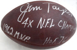 Jim Taylor Autographed NFL Leather Football Green Bay Packers "4X NFL Champ, HOF 76, 1962 MVP" PSA/DNA #AC17254