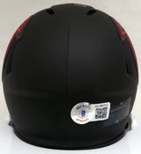 Kyle Pitts Autographed Atlanta Falcons Eclipse Black Speed Mini Helmet Beckett BAS QR #WL88312