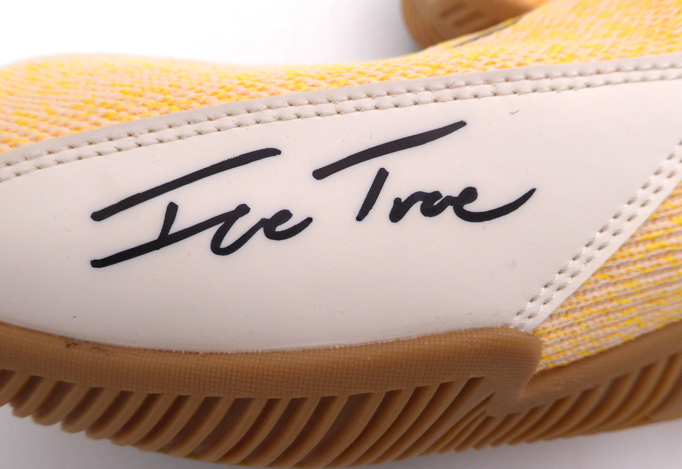 Trae Young Autographed Peach Adidas Shoes "Ice Trae" Atlanta Hawks Light Strike Size 12 Beckett BAS QR #WY53981