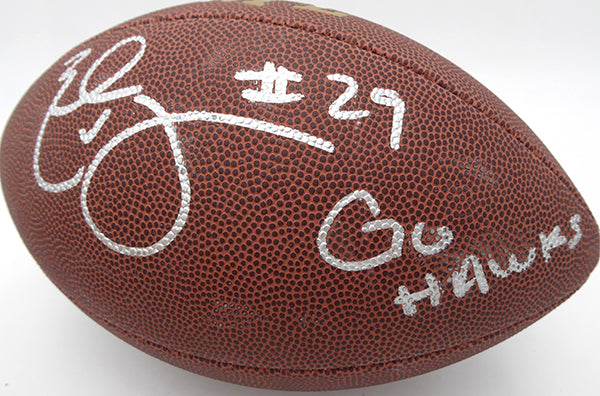 Earl Thomas Autographed Football Seattle Seahawks "Go Hawks" Beckett BAS QR #BS30357