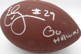 Earl Thomas Autographed Football Seattle Seahawks "Go Hawks" Beckett BAS QR #BS30357