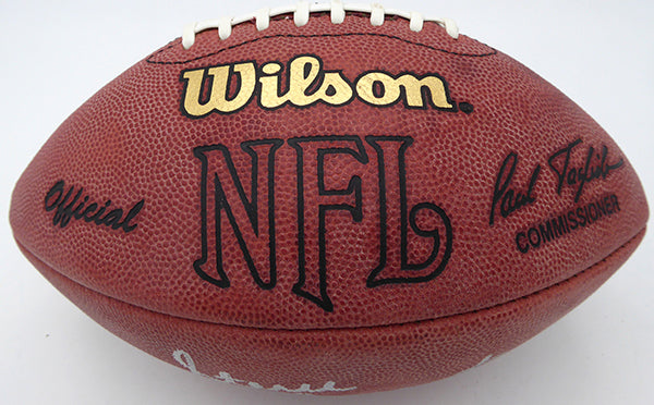 Jerry Rice & Steve Largent Autographed NFL Leather Football Beckett BAS QR #BS30338